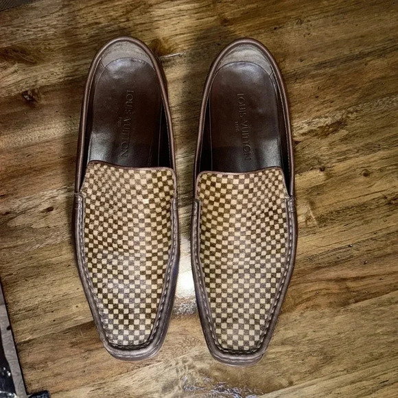 Louis Vuitton LV Designer Leather/Pony Hair Loafers Slip On Men Shoes 10 - Picture 6 of 17